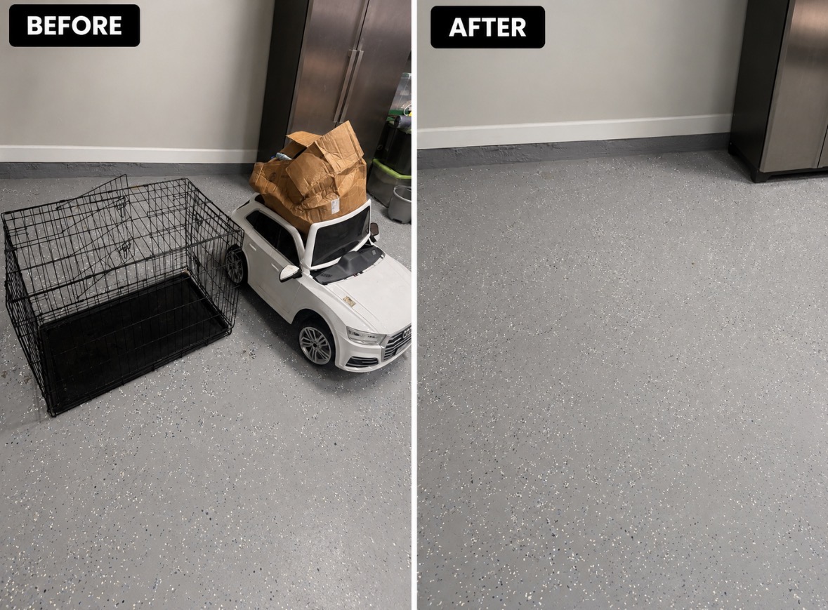 Before and after garage cleanout
